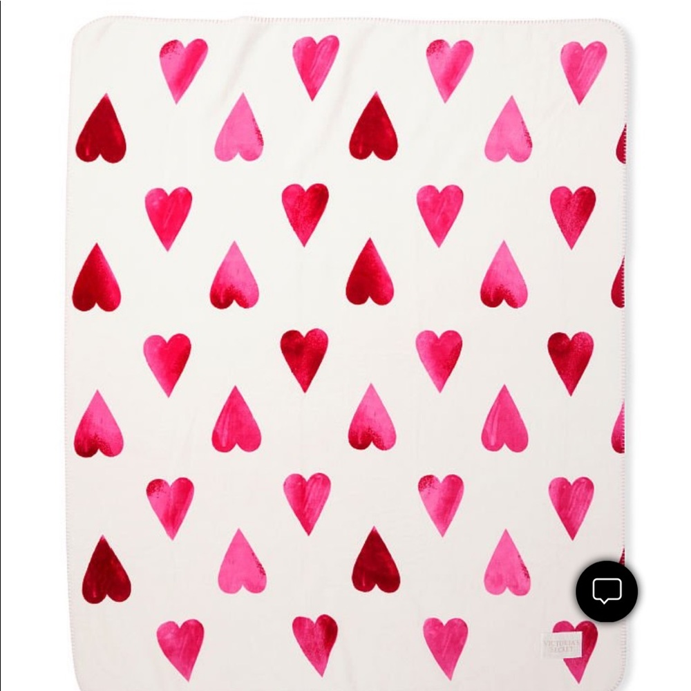 Victoria’s secret Sherpa plush heart blanket